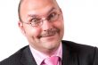 Businessman with funny face