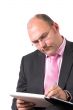 Businessman making notes