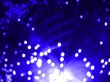 purple blue hand and fibre optics
