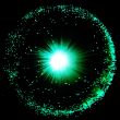 green fibre optic starburst