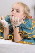 retro girl with gloves