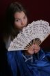 girl with fan