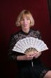 girl with fan