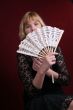 girl with fan
