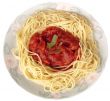 Isolated spaghetti bolognese