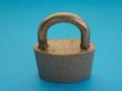 close-up of padlock on blue