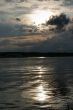 river reflection of sunlight