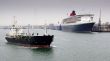 one ship passing another