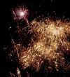 sparkly gold fireworks