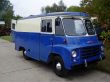 old blue and white van