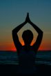 evening yoga at the beach