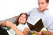 Reading a book