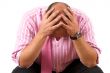 Businessman very depressed