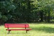 Red Bench in Park