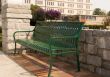Green Metal Bench