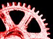 abstract red grungey wheel