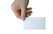 holding blank business card