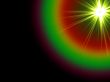 green star with wide spectral bow