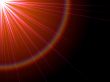 orange rays from corner and copyspace