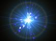 electric blue sun and flares