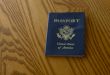 Passport on hotel room
