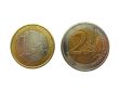 euro coins isolated