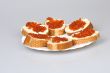 bread with butter and red caviar