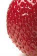 close-up of bright red strawberry