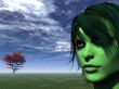 green face