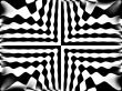 wavy black and white symmetry pattern