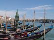 the gondolas in venice. italy