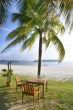 cafe table on beach