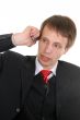 businessman talking by cellphone