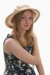 pretty young lady in summer hat