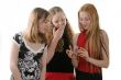 three pretty blond young girls