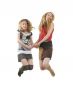 young girls jumping