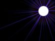 moon with moonbeams