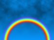rainbow against cloudy backdrop