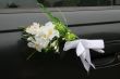 Wedding car decorations with flower bouquet