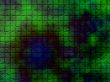 green and blue tiled effect