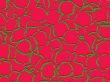 embossed green red shapes
