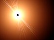 eclipse with bright glow