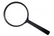 black magnifying glass from the top