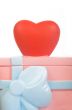 Love heart on a ppink present box
