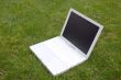 white laptop