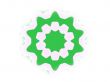 green and white fading cog