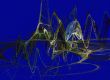 smoke fractal on blue