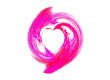 heart and fuscia pink