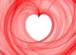 white heart surrounded by pink design