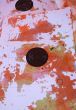 Multicolored blots and stains on shoting target